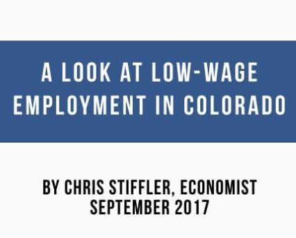 a look at low wage employment in colorado colorado fiscal institute low wage